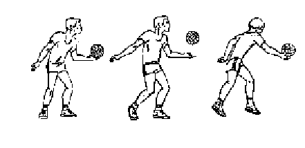 У волейболі застосовуються такі подачі: нижня пряма і бічна, верхня пряма і бічна, верхня пряма в стрибку